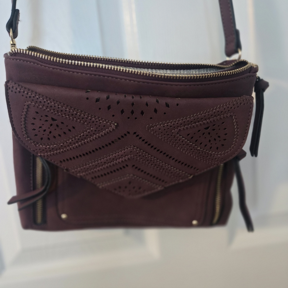 Maurices Deep Burgundy Crossbody Bag
